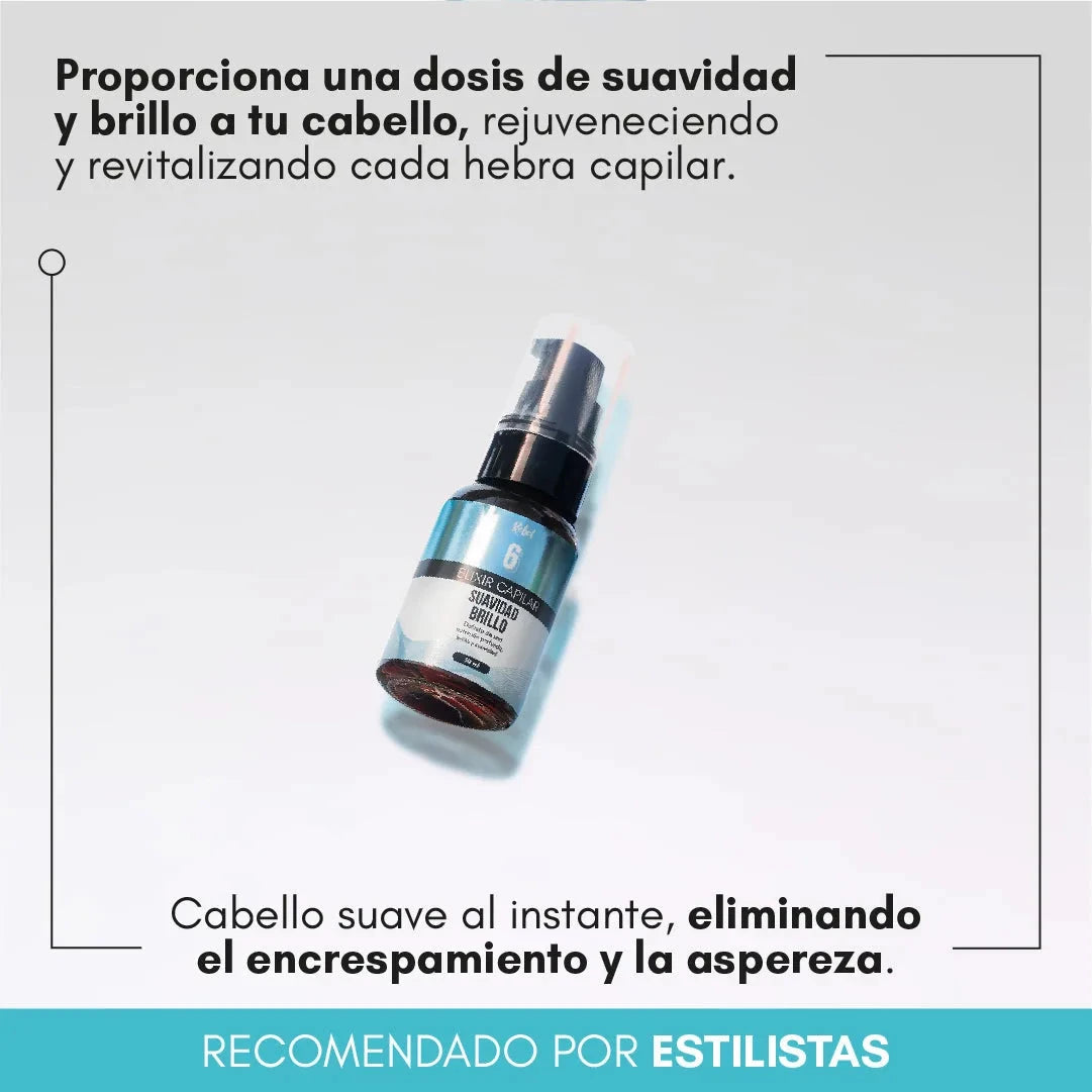 Elixir Capilar: Suavidad y Brillo (Paso 6) - Rebel