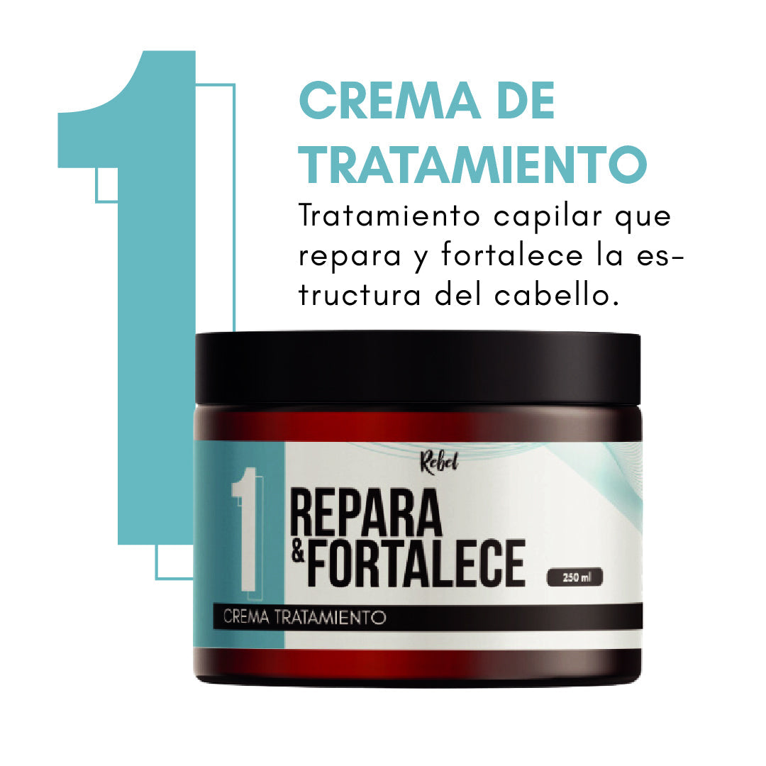 Crema Capilar Repara y Fortalece - (Paso 1) - Rebel
