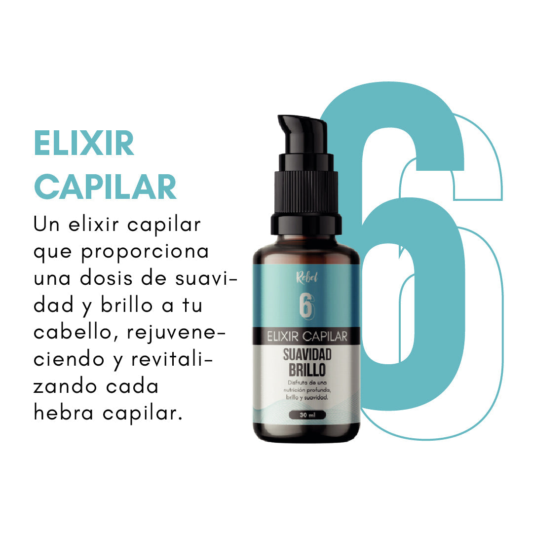 Elixir Capilar: Suavidad y Brillo (Paso 6) - Rebel